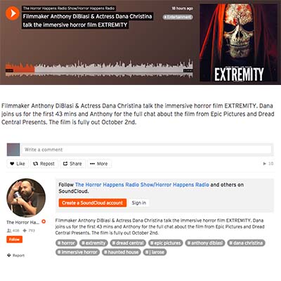 Filmmaker Anthony DiBlasi & Actress Dana Christina talk the immersive horror film EXTREMITY